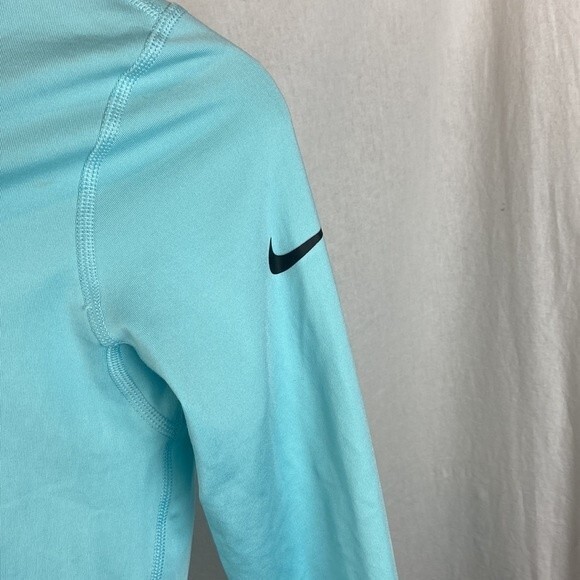 Nike Blue & Black 1/2 Zip Long Sleeve Sport Athletic Shirt Top L - Picture 4 of 7